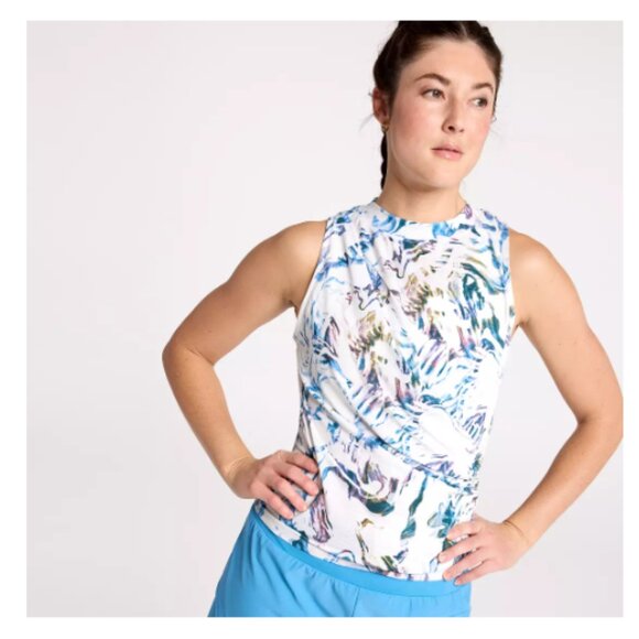 Calia Carie Underwood Wrap Font Tank Top size 1X moss print mult new with tags - Picture 1 of 6